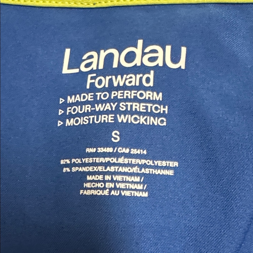 Landau 8-Pocket Cargo Scrub Jumpsuit Royal Blue NEW - Picture 10 of 11